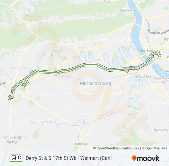 C Bus Line Map