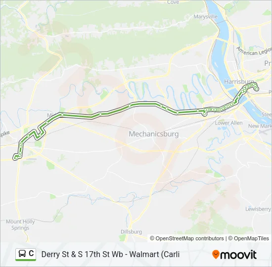 C Bus Line Map