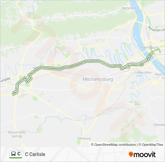 C Bus Line Map