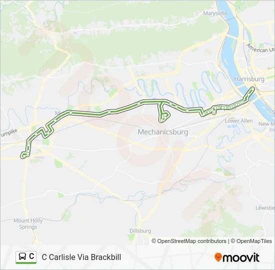 C Bus Line Map