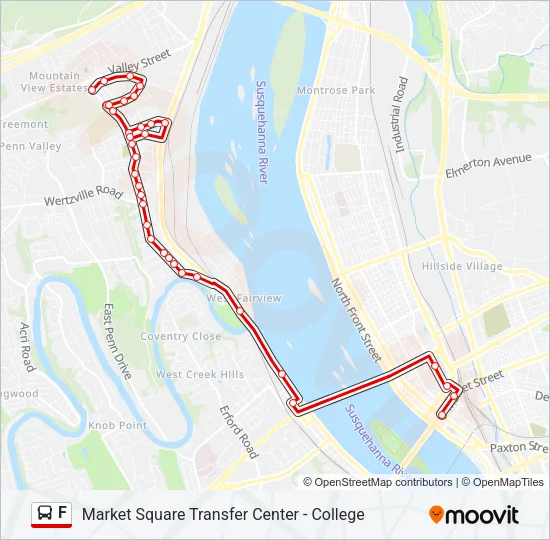 F Bus Line Map