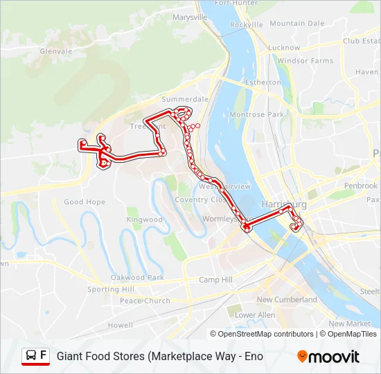 F Bus Line Map