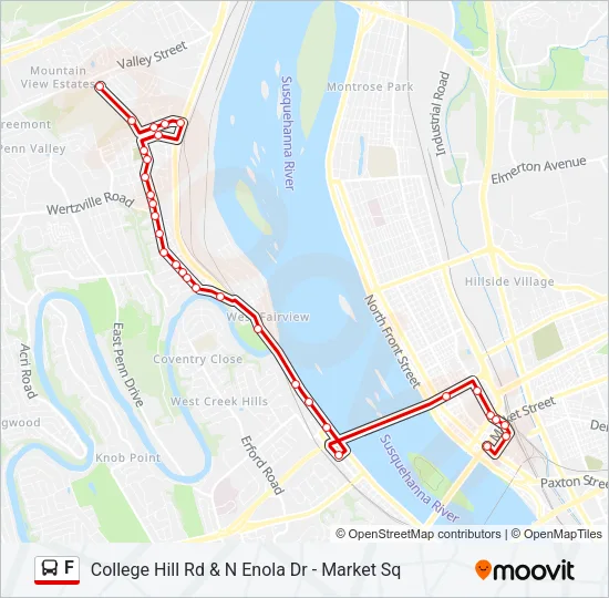 F Bus Line Map