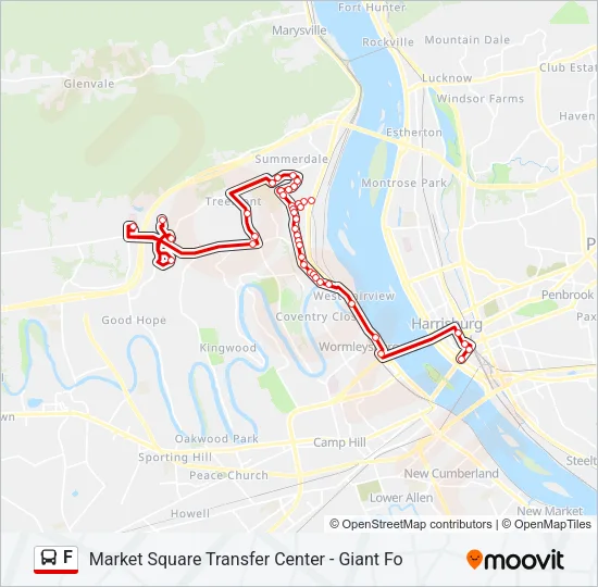 F Bus Line Map