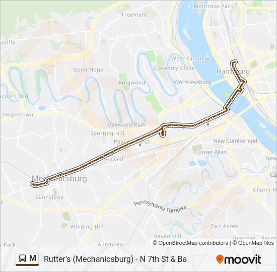 M bus Line Map