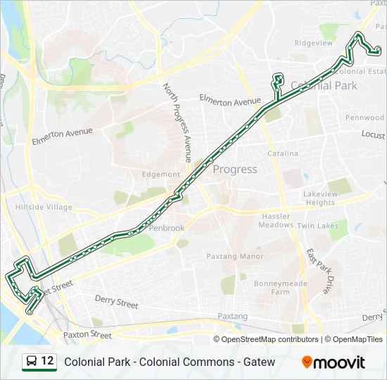 12 Bus Line Map