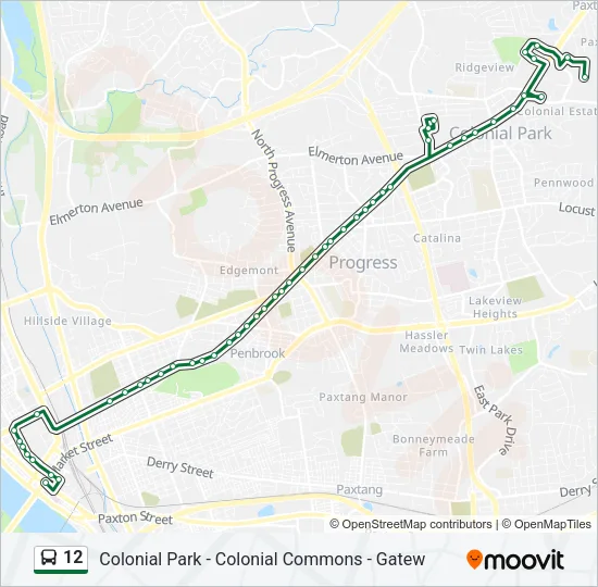 12 Bus Line Map