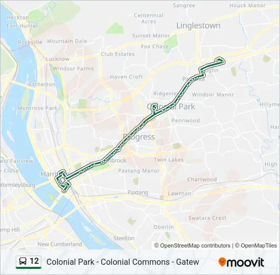 12 Bus Line Map
