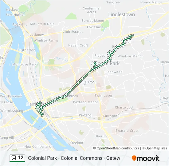 12 Bus Line Map