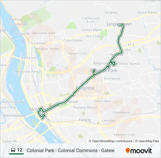 12 Bus Line Map