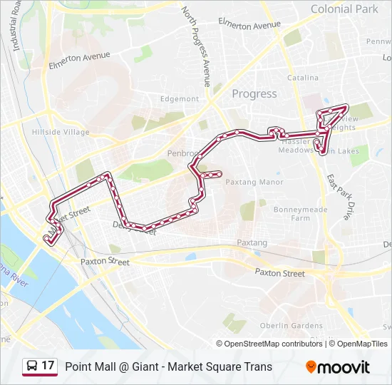 17 Bus Line Map
