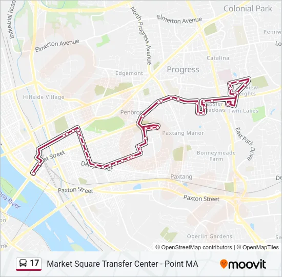 17 Bus Line Map