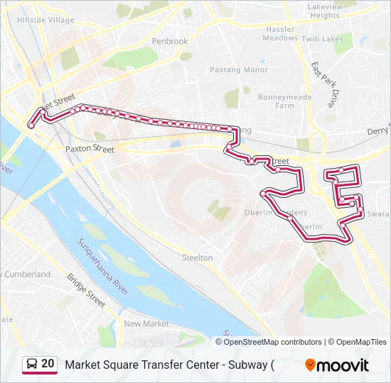 20 Bus Line Map