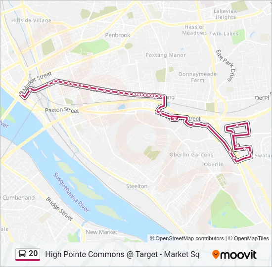 20 Bus Line Map