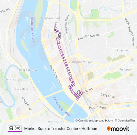 3/6 Bus Line Map