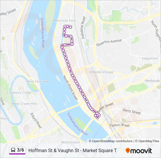 3/6 Bus Line Map