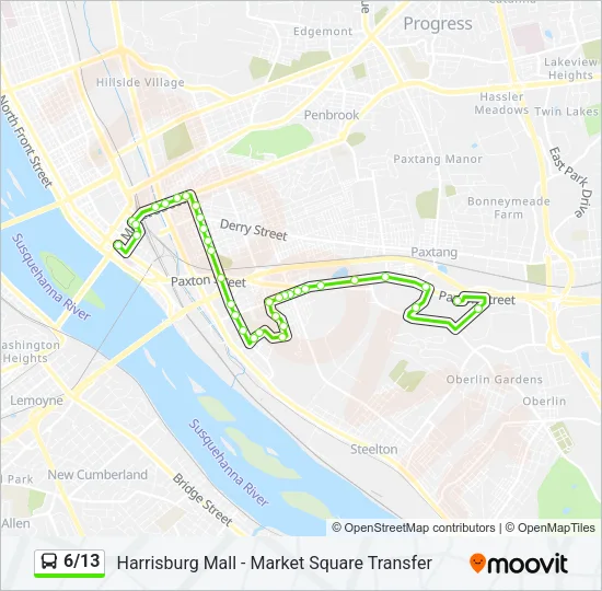 6/13 Bus Line Map