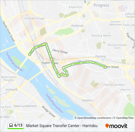 6/13 Bus Line Map