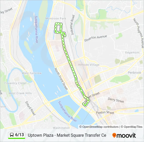 6/13 Bus Line Map