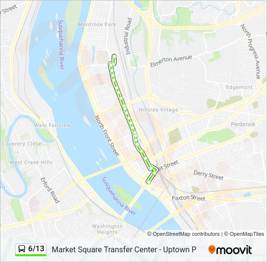 6/13 Bus Line Map