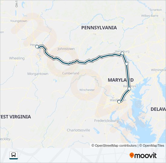 GREYHOUND US0430 Bus Line Map