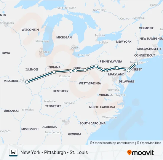 GREYHOUND US0421  Line Map