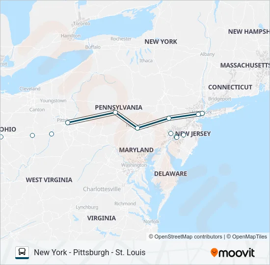 GREYHOUND US0421  Line Map