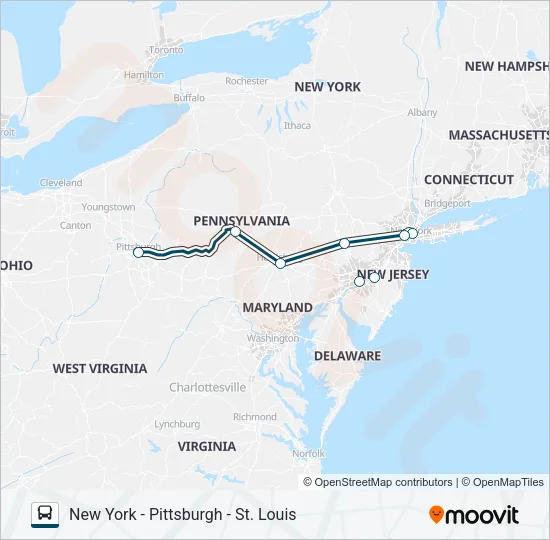 GREYHOUND US0421  Line Map