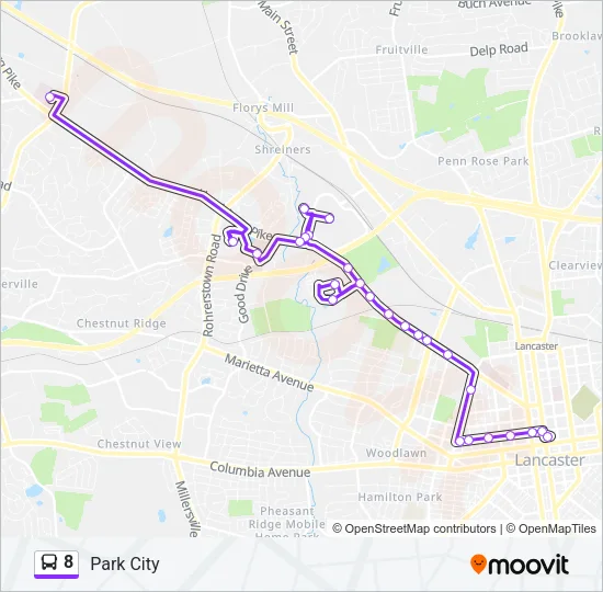 8 Bus Line Map