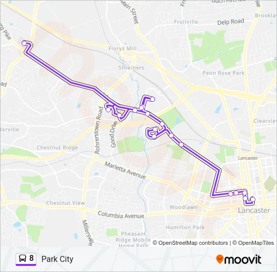 8 Bus Line Map