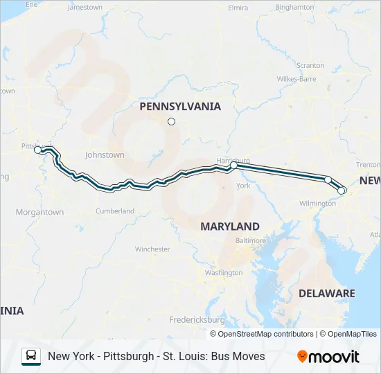 GREYHOUND US0421D Bus Line Map