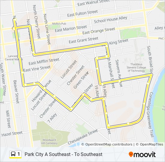 1 Route Schedules Stops Maps Park City A Southeast To Southeast