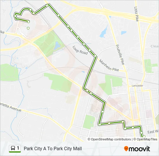 1 Bus Line Map