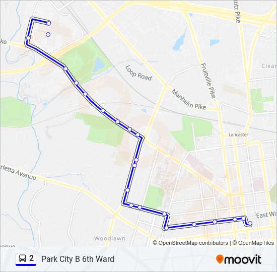 2 bus Line Map