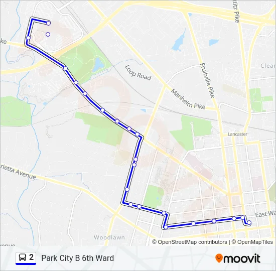2 Bus Line Map