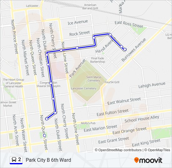 2 Bus Line Map