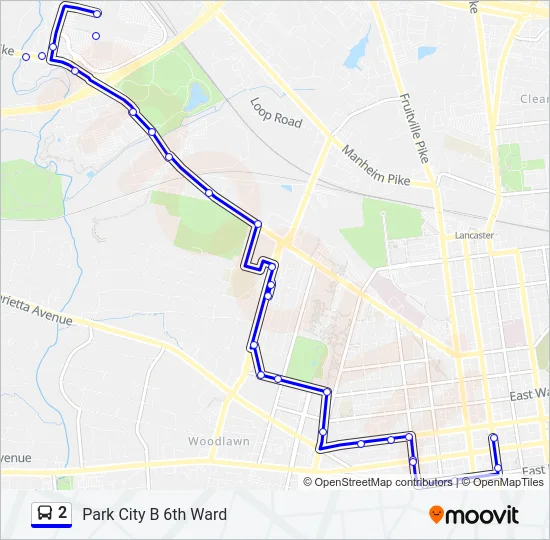 2 Bus Line Map