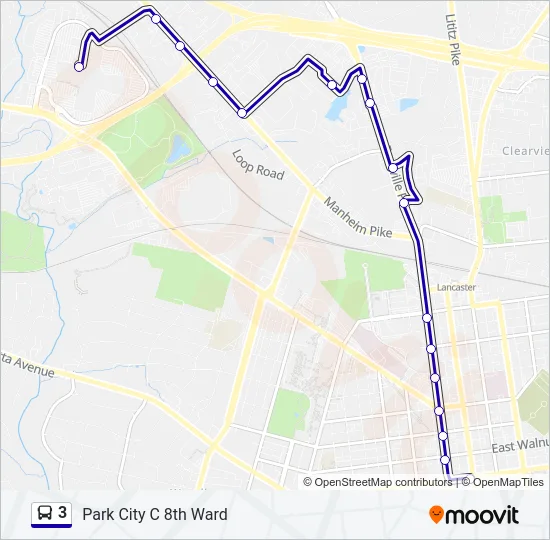 3 Bus Line Map