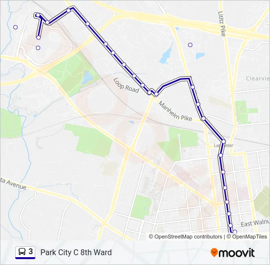3 Bus Line Map