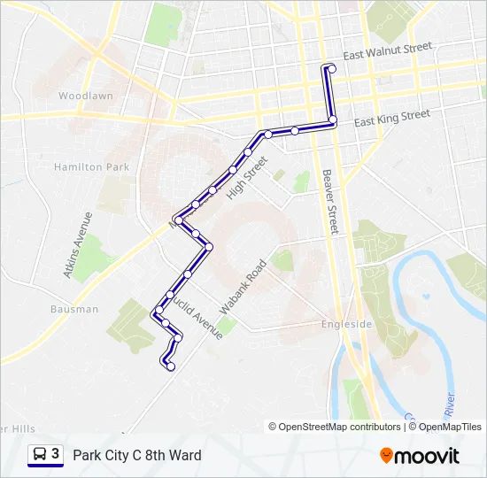 3 Bus Line Map