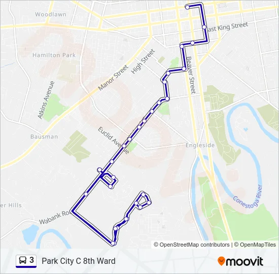 3 Bus Line Map