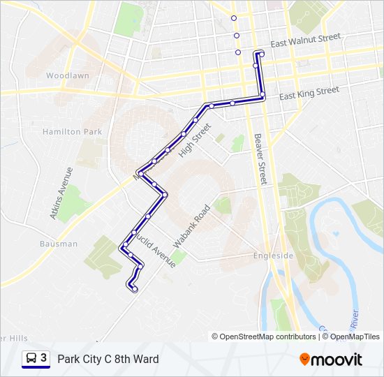 3 Bus Line Map