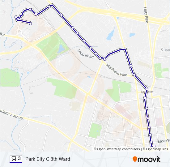 Mapa de 3 de autobús