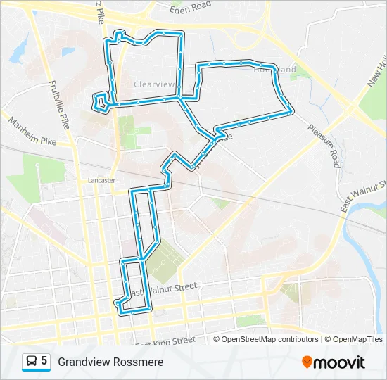 5 Bus Line Map
