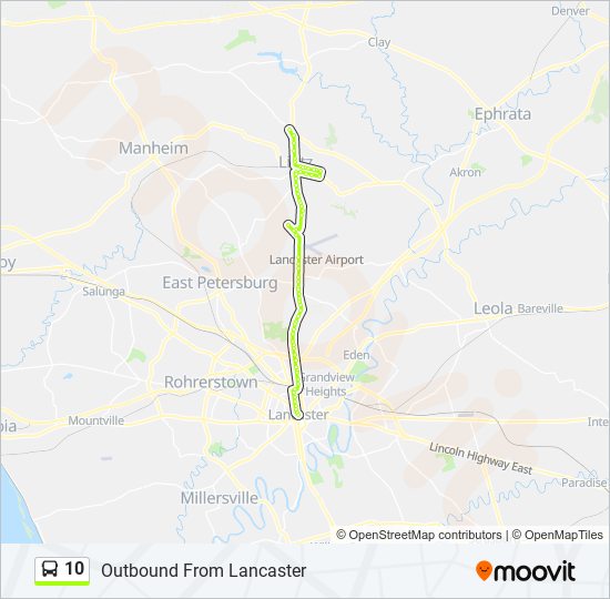 Mapa de 10 de autobús