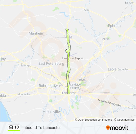 Mapa de 10 de autobús