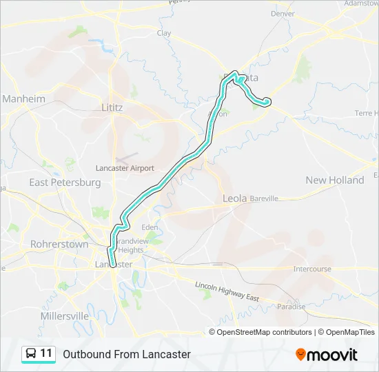 11 Bus Line Map