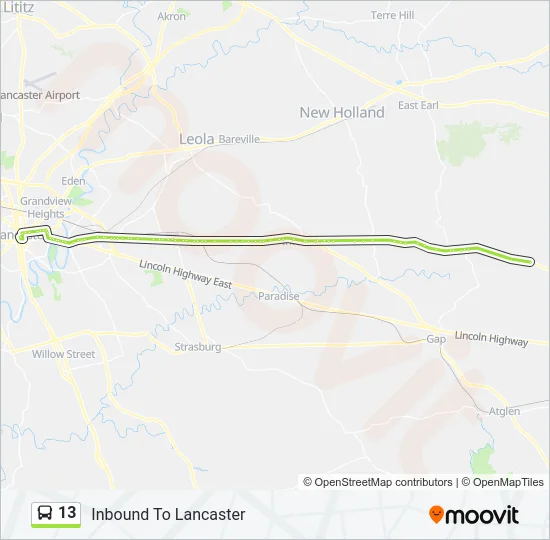 13 Bus Line Map