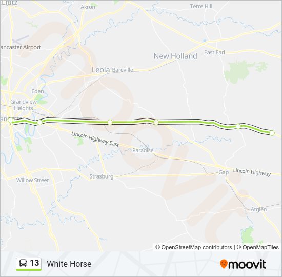 13 Bus Line Map
