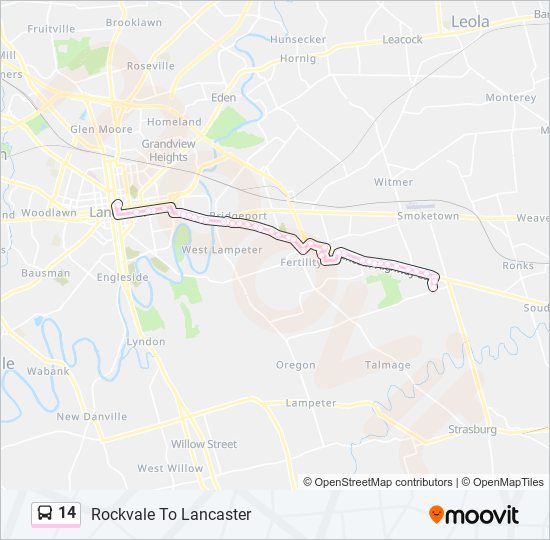 14 bus Line Map